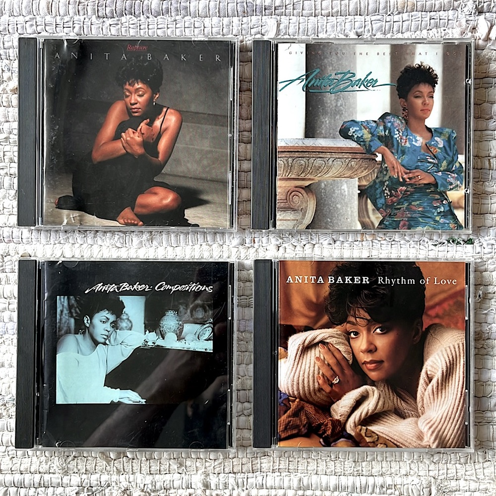 Anita Baker -“Rhythm Of Love,Compositions, Rapture,Giving You The Best” CD Lot💿